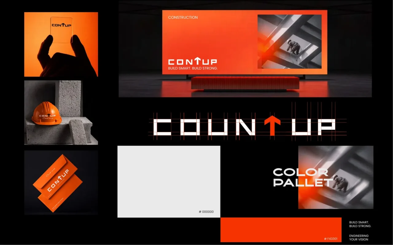 CONTUP — هوية تجارية لشركة مقاولات وإنشاءات