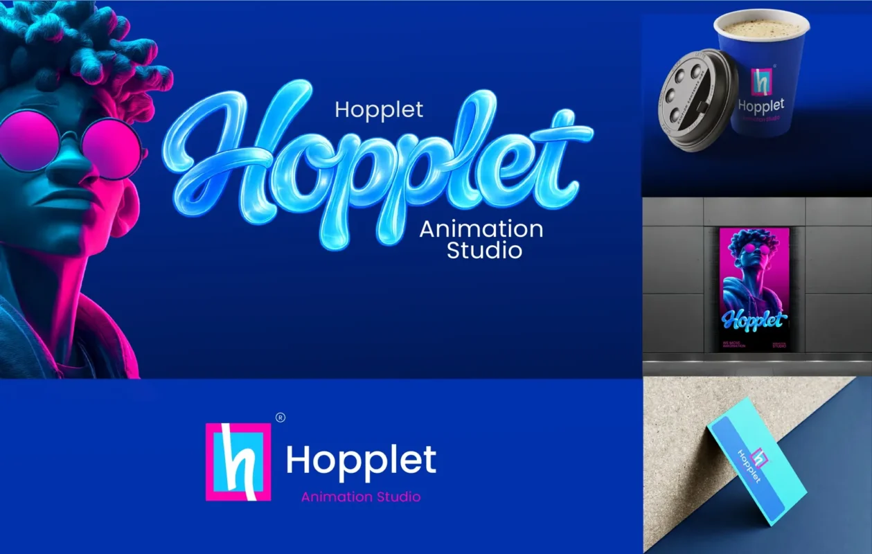 Hopplet — هوية تجارية لاستوديو رسوم متحركة